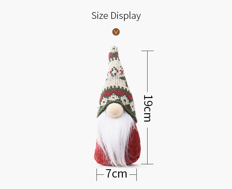 Christmas Decorations Forest Elderly Doll Ornaments | Xmas Holiday Decor