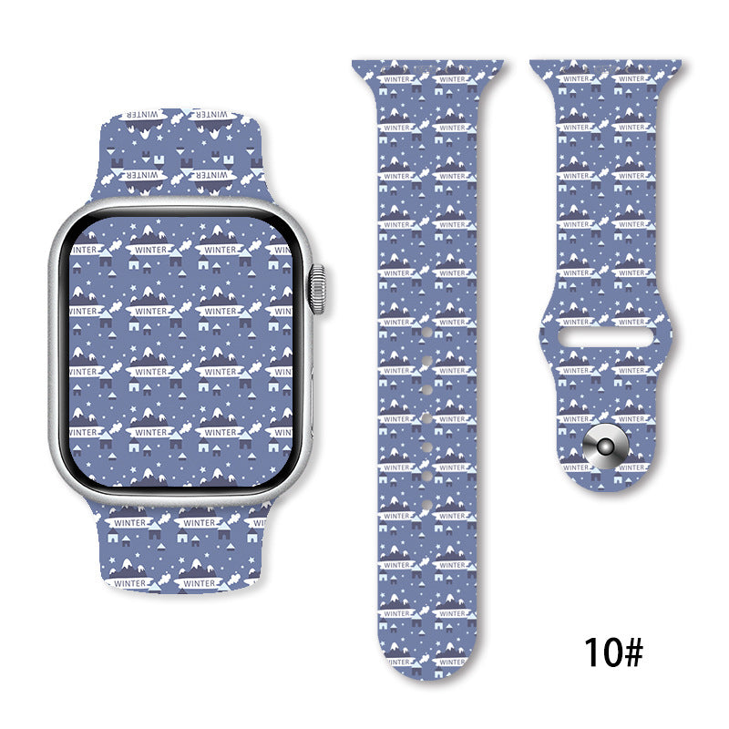 Christmas Silicone Strap Printing Suitable | Xmas Holiday Decor