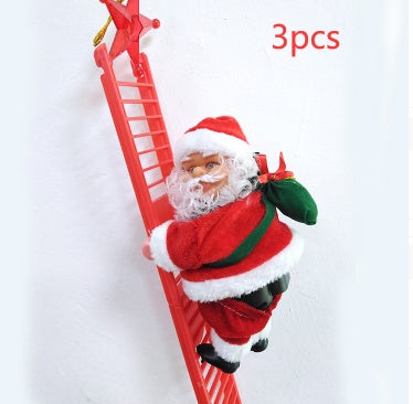 Christmas Santa Claus Climbing Ladder Electric | Xmas Holiday Decor