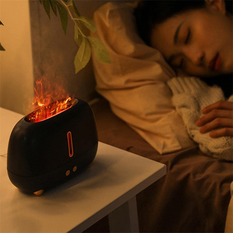 Flame Humidifier Upgraded Fireplace Air Aroma USB Essential Oil