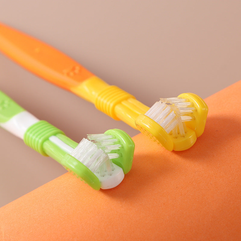 Pet Toothbrush - Soft Nylon Oral Cleaning Brush for Dogs & Cats