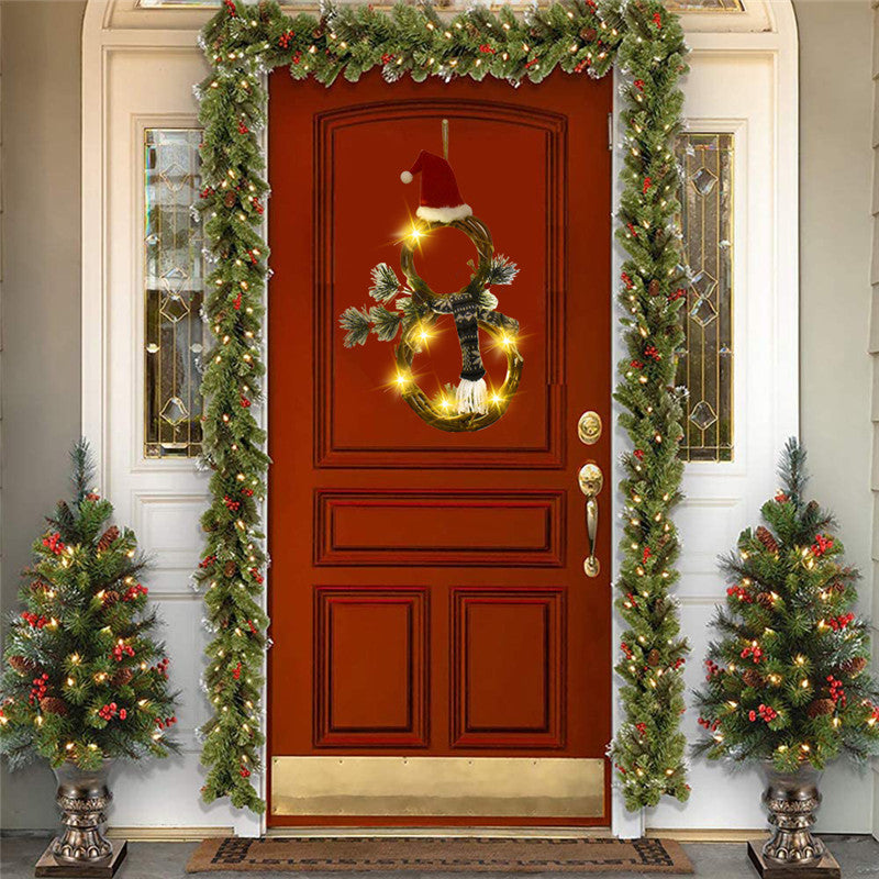Christmas Decorations Lights Vine Circle | Xmas Holiday Decor