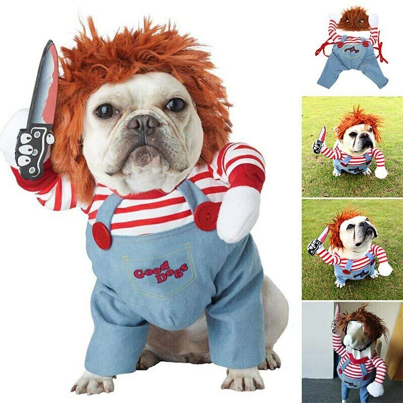 Headless Horseman Dog Costume - Funny Halloween Rider Outfit for Dogs