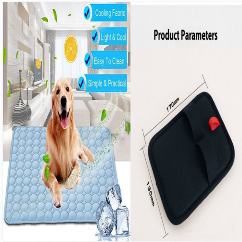 Pet Cooling Mat - Ice Silk Summer Bed Pad for Dogs & Cats, Multiple Sizes