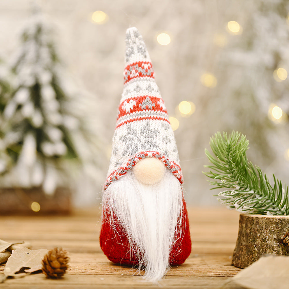Christmas Decorations Forest Elderly Doll Ornaments | Xmas Holiday Decor