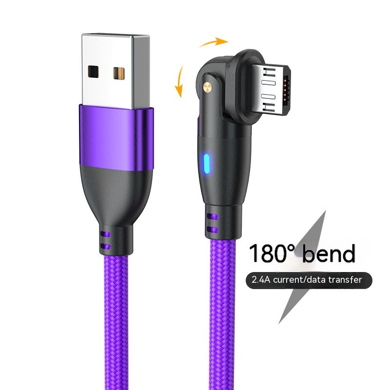 180° Bending Fast Charging Data Cable - Gaming USB Cable