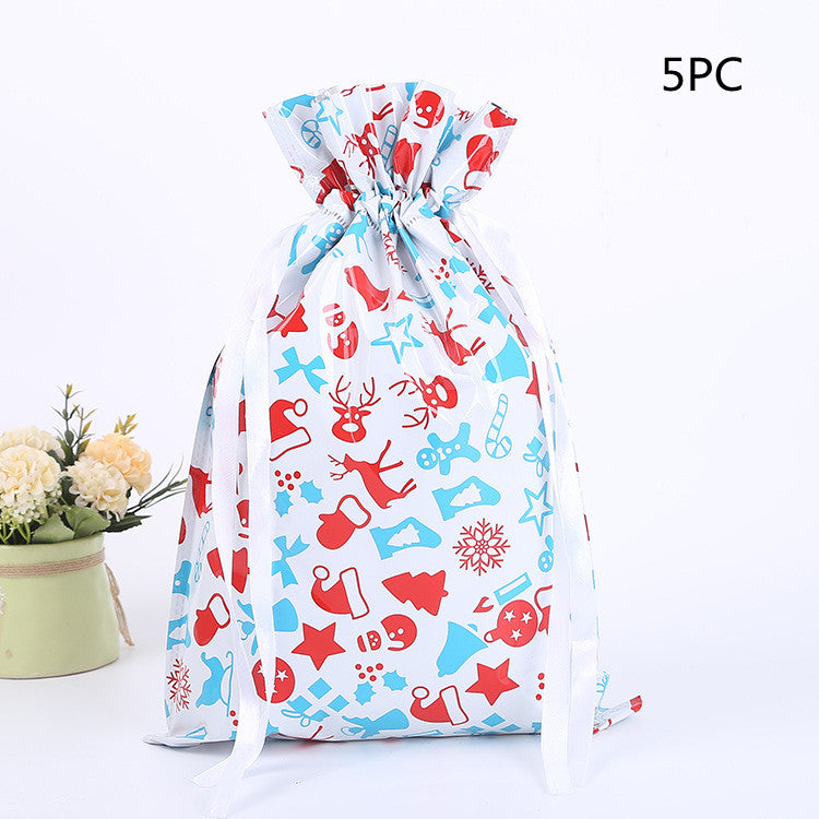Christmas Gift Wrapping Bag Drawstring Decoration | Xmas Holiday Decor