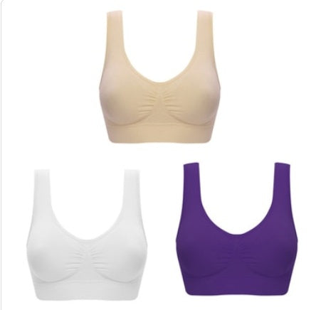 Women Yoga Tank Tops Sports Bra Workout Fitness Running Crop Top