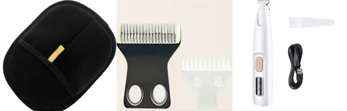 Waterproof Dog Paw Trimmer with LED - Pet Hair Clipper with Display & Wide Blade