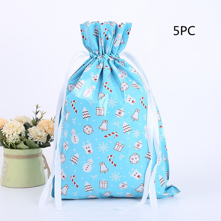 Christmas Gift Wrapping Bag Drawstring Decoration | Xmas Holiday Decor