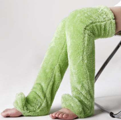 Over Knee High Fuzzy Long Socks Winter Warm Cold Leg Joint Cold-Proof