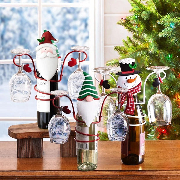 Christmas Snowman Red Wine Stick | Xmas Holiday Decor