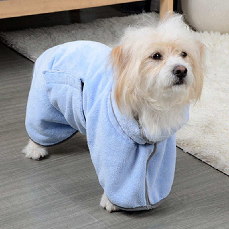Quick-Dry Dog Bathrobe Towel - Super Absorbent Microfiber Pet Drying Coat