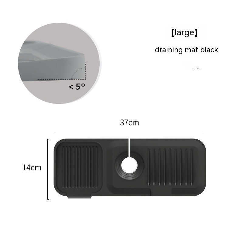 Silicone Faucet Splash Guard Mat - Sink Drain Pad