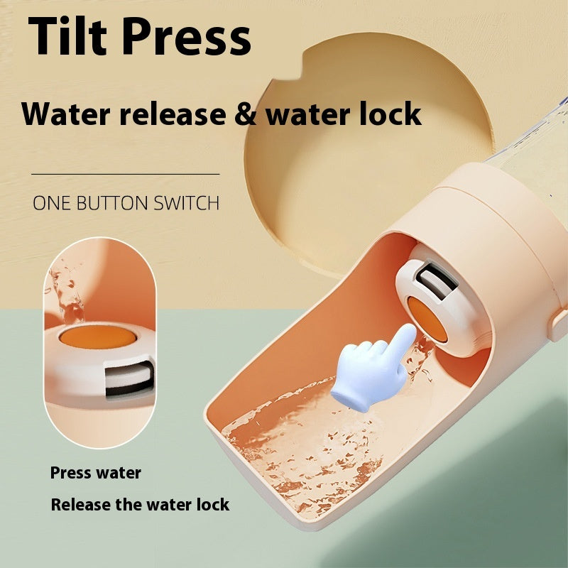 2-in-1 Portable Dog Water Bottle & Food Dispenser - Leakproof Travel Pet Bottle for Walks