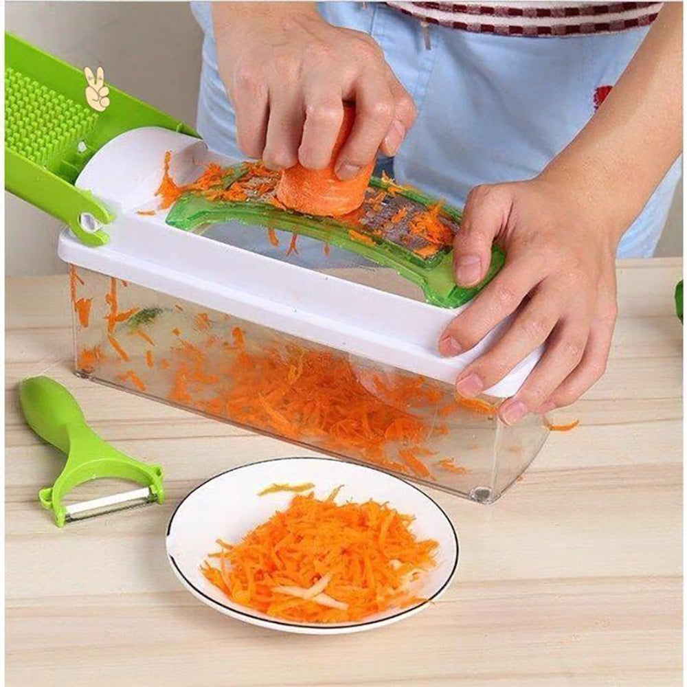 12-Piece Multifunctional Vegetable Chopper Set - Dicer & Slicer