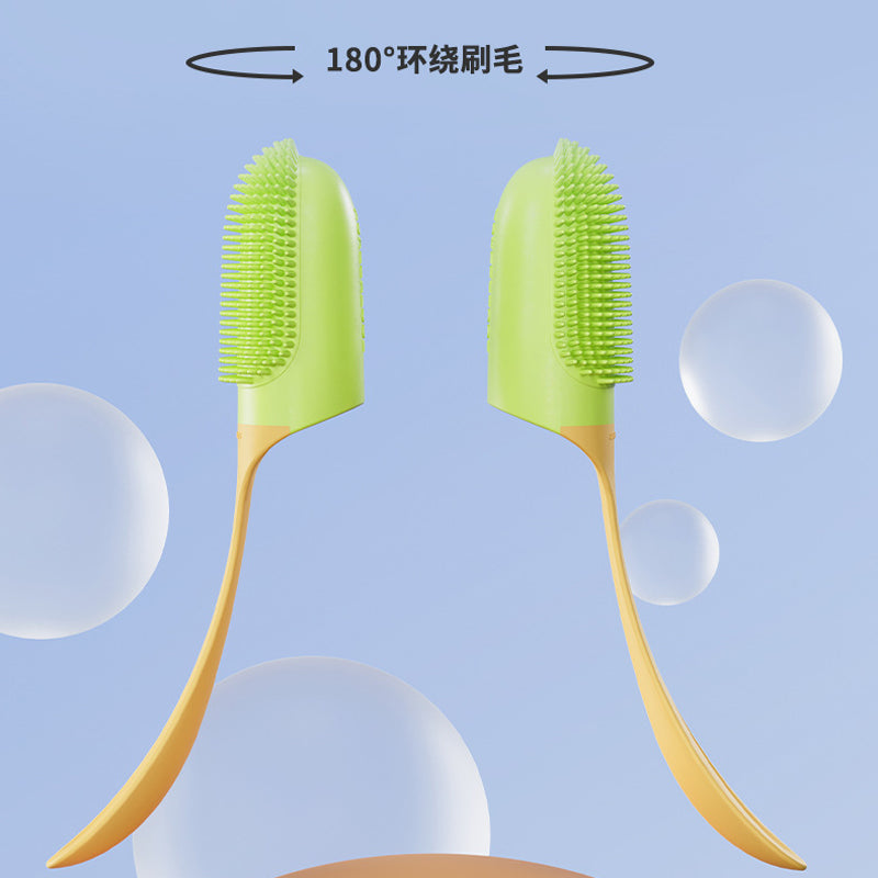 Silicone Finger Toothbrush for Dogs & Cats - 360° Soft Bristle Oral Care Brush