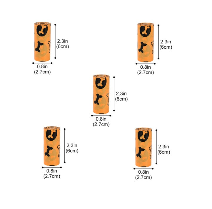 Eco Dog Poop Bags on a Roll - Leak-Proof Degradable Waste Bags with Dispenser Options