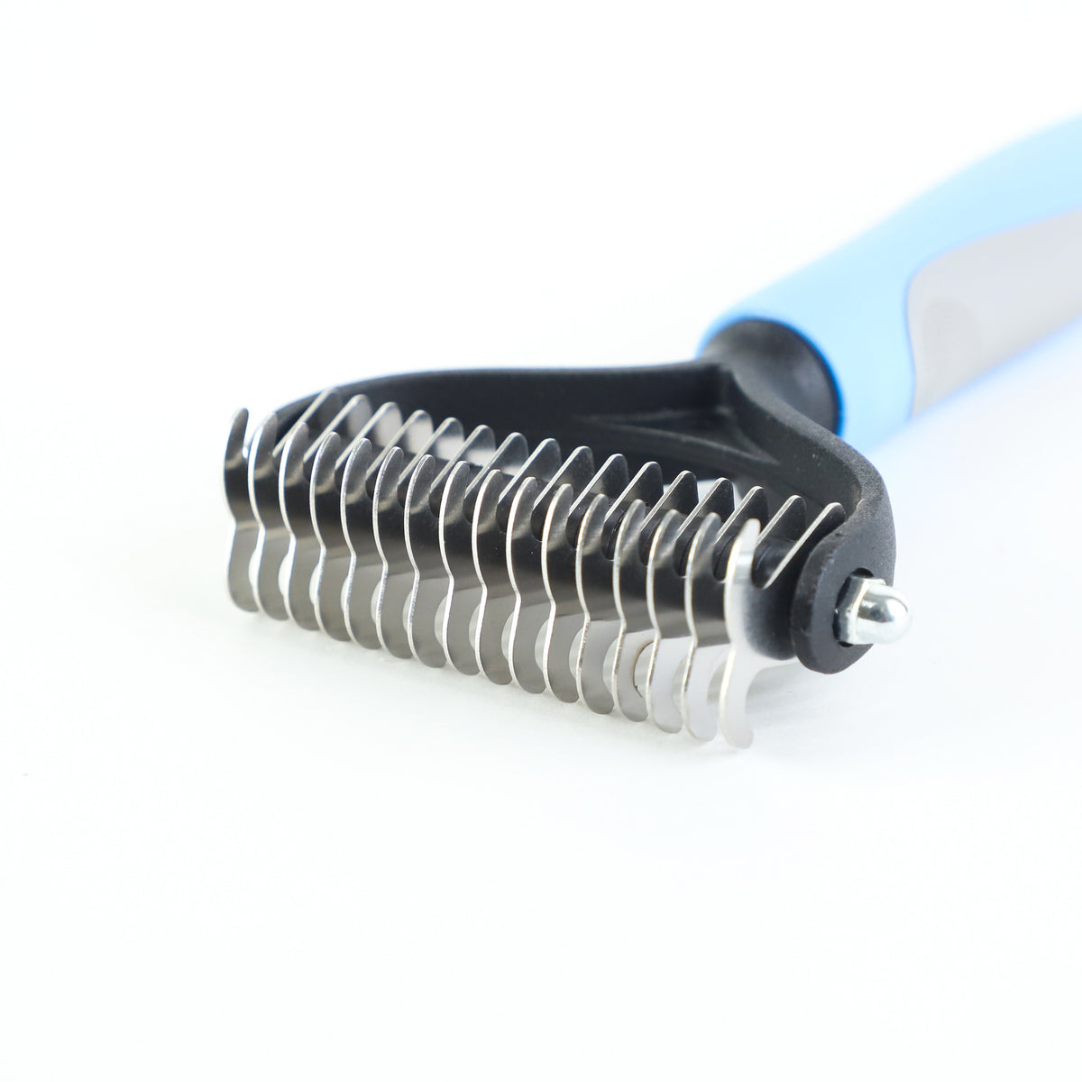 Double-Sided Stainless Steel Pet Brush - Deshedding & Dematting Comb for Dogs and Cats