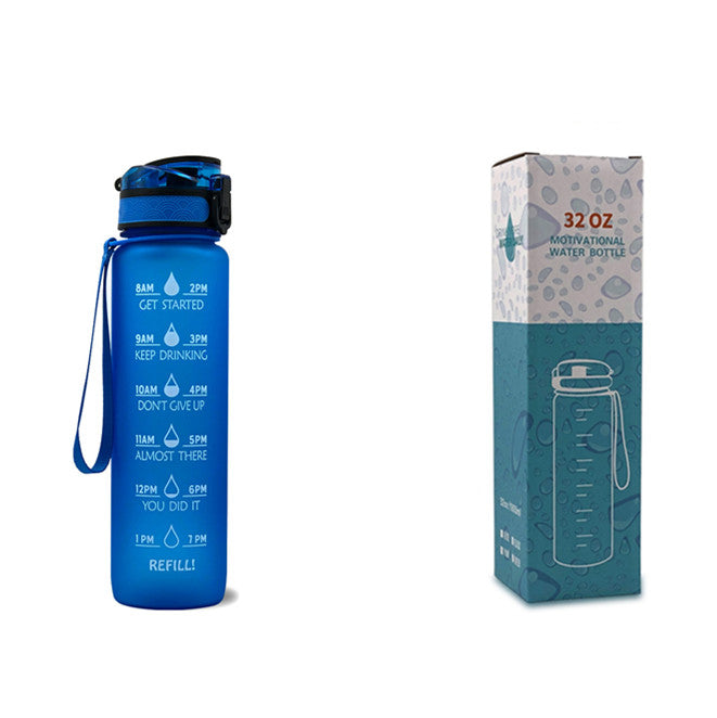 1 L Motivational Water Bottle with Time Markers