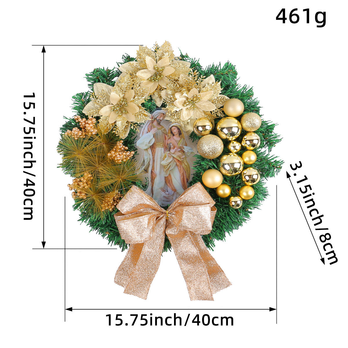 Christmas Light Wreath Door and Window Decoration Vine Ring | Holiday Gift