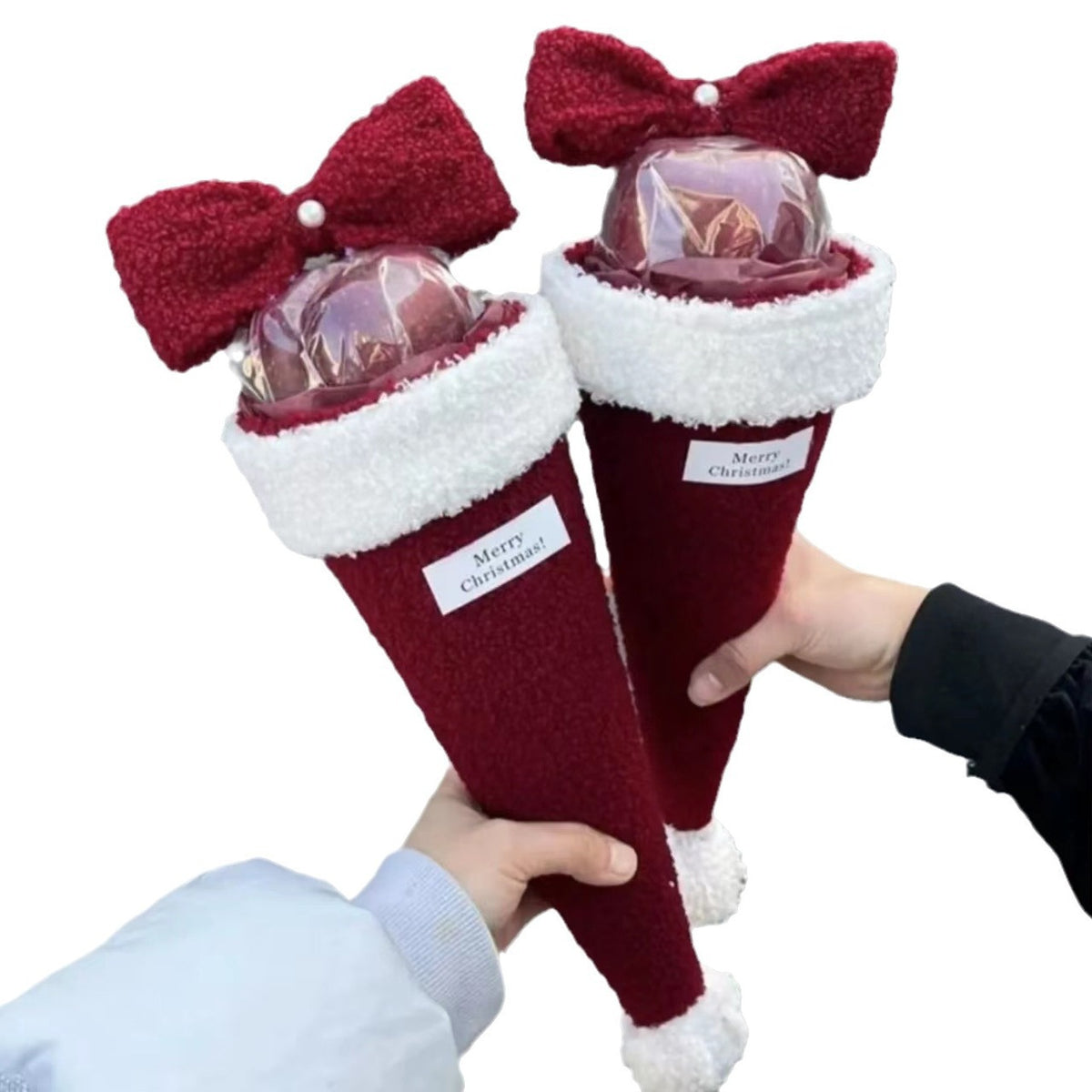 Christmas Gift Eve Single Bow Fruit Bouquet | Xmas Holiday Decor
