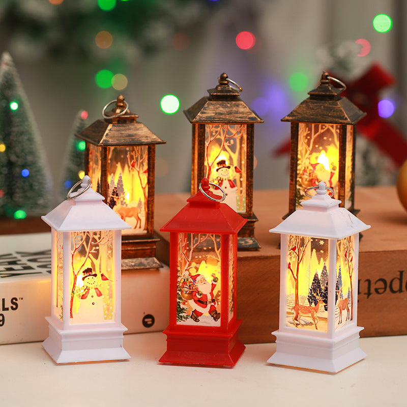 Christmas Decorations Flame Candlestick Lamp | Xmas Holiday Decor