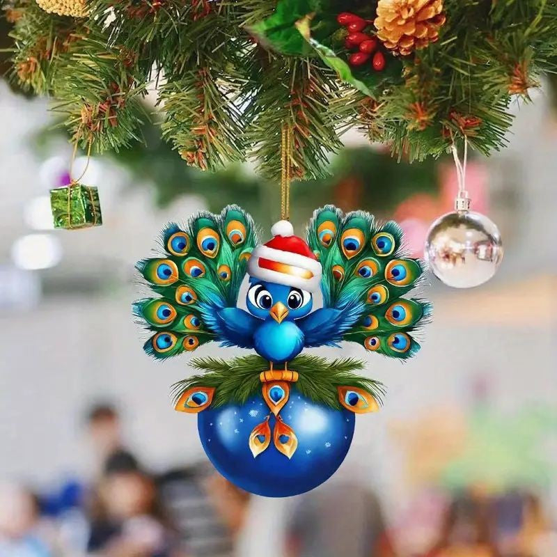 Christmas Tree Decoration Acrylic Flat Hanging | Xmas Holiday Decor