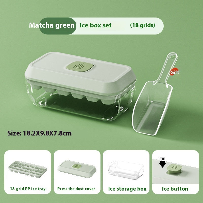 32-Grid Silicone Ice Cube Tray with Lid - Stackable Ice Mold