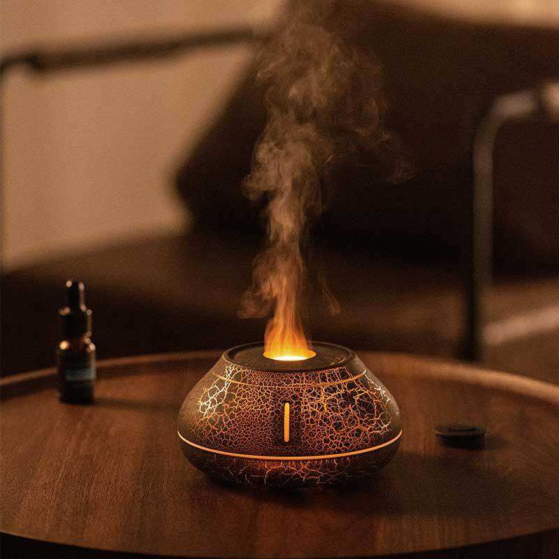 Colorful Simulation Flame Humidifier - Aroma Diffuser