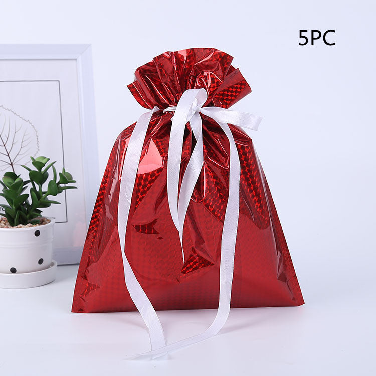 Christmas Gift Wrapping Bag Drawstring Decoration | Xmas Holiday Decor