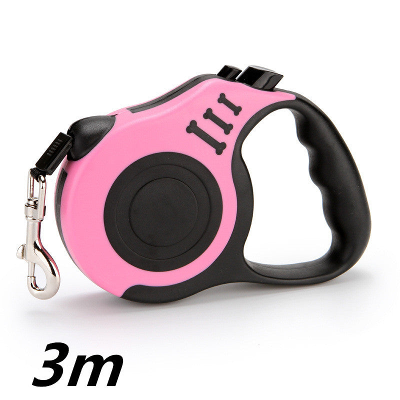Retractable Dog Leash 3m / 5m - One-Button Brake & Lock Automatic Pet Lead