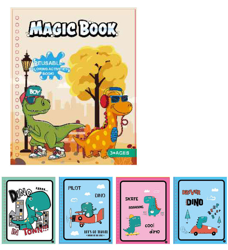 Kids Magic Water Painting Book - Reusable Coloring Doodle Book
