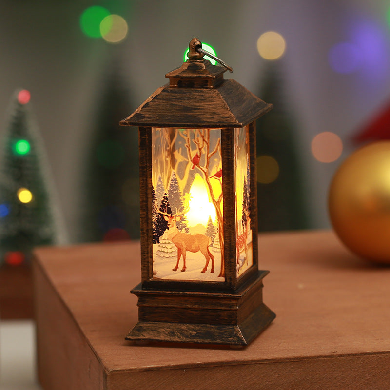Christmas Decorations Flame Candlestick Lamp | Xmas Holiday Decor