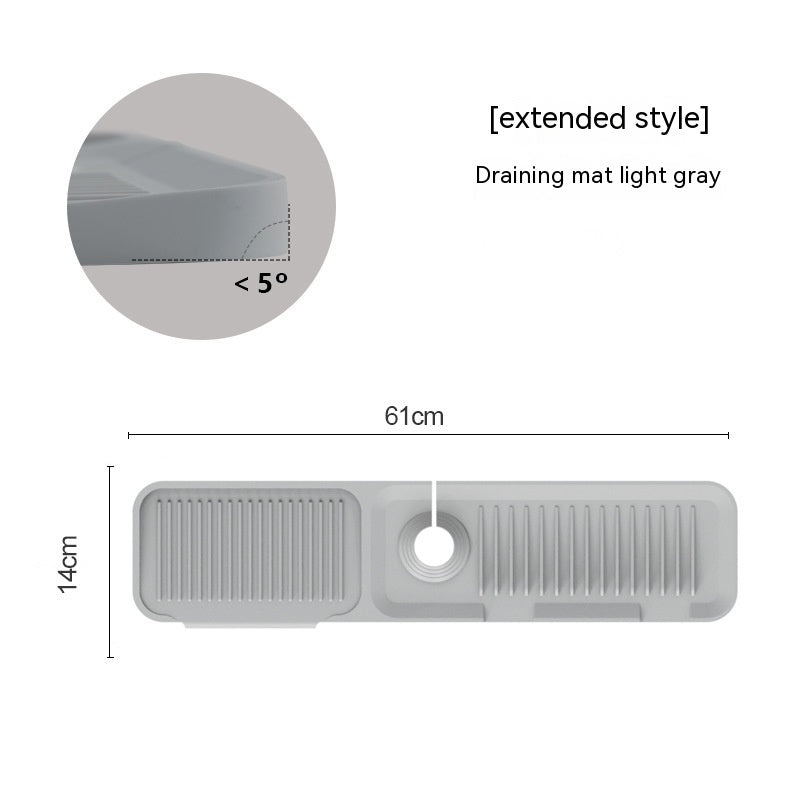 Silicone Faucet Splash Guard Mat - Sink Drain Pad