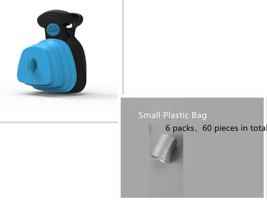Foldable Dog Poop Scooper with Bag Dispenser - Portable Travel Pooper Scooper