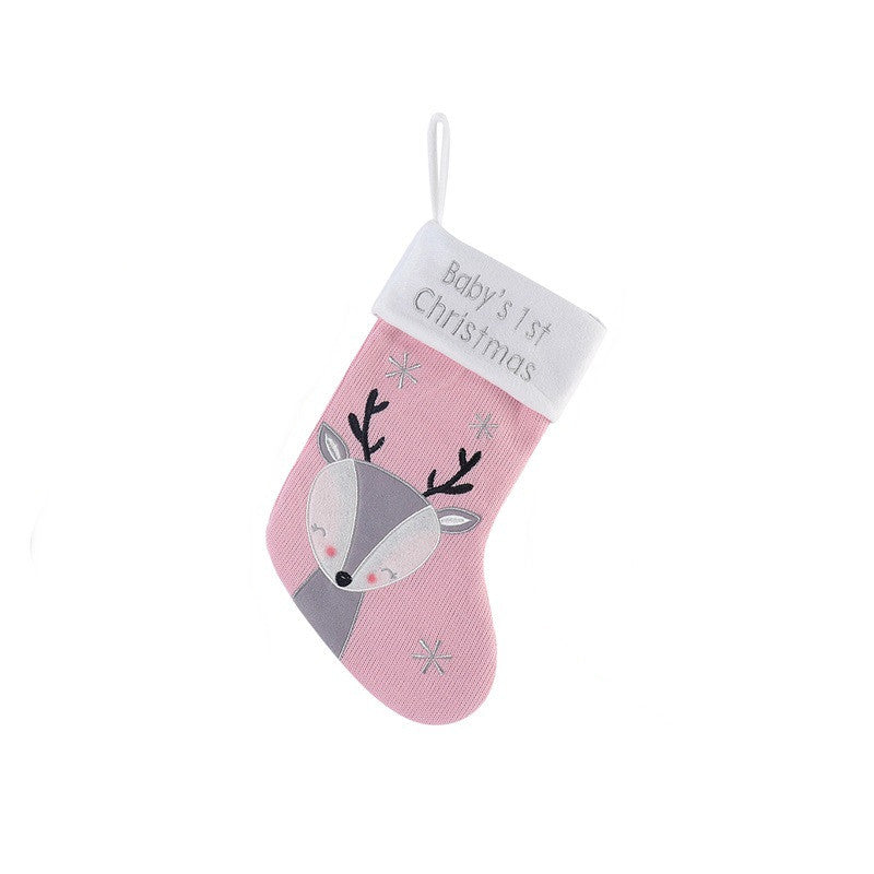 Christmas Fox Wool Gift Stockings | Xmas Holiday Decor