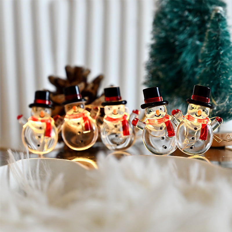 Christmas Snowman Modeling Decorative String Lights | Xmas Holiday Decor