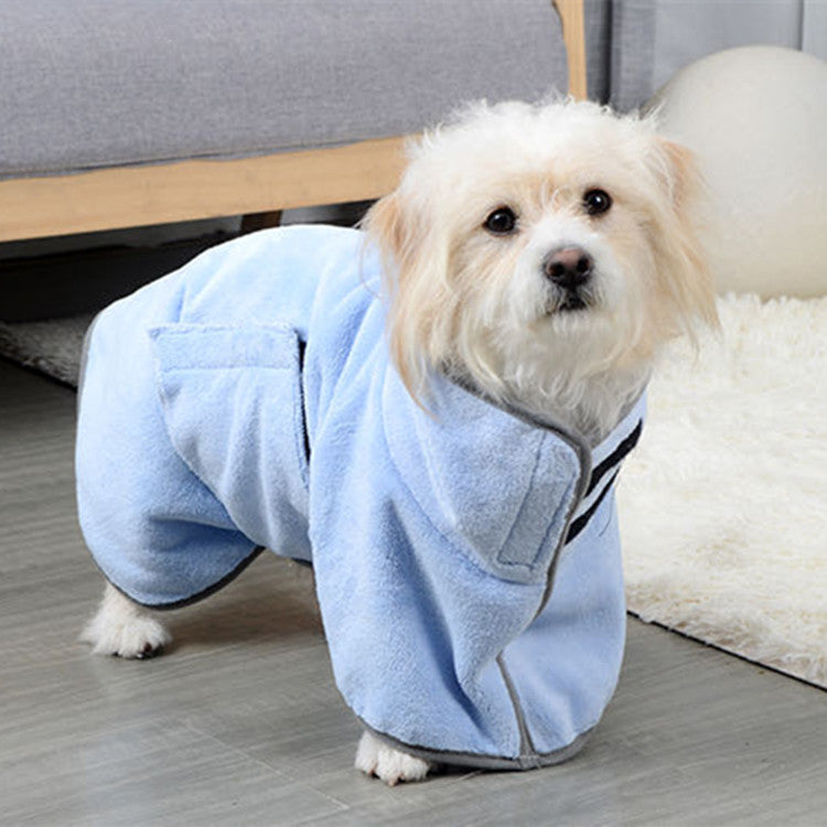 Quick-Dry Dog Bathrobe Towel - Super Absorbent Microfiber Pet Drying Coat