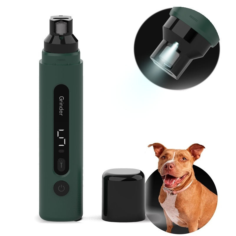 Super Quiet Dog Nail Grinder - Rechargeable 5-Speed Pet Nail Trimmer for Dogs & Cats
