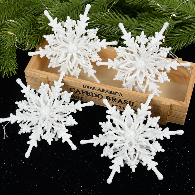 Christmas Snowflake Ornaments 3D Ice White DIY Crafts Hanging