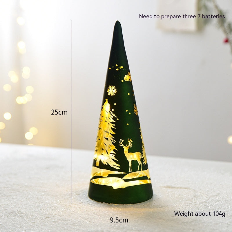 Christmas Luminous Glass Desktop Decoration | Xmas Holiday Decor