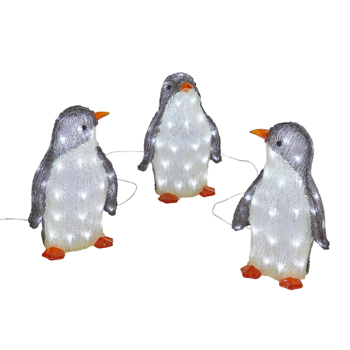 Christmas Acrylic Penguin Decoration Light Ornaments | Xmas Holiday Decor