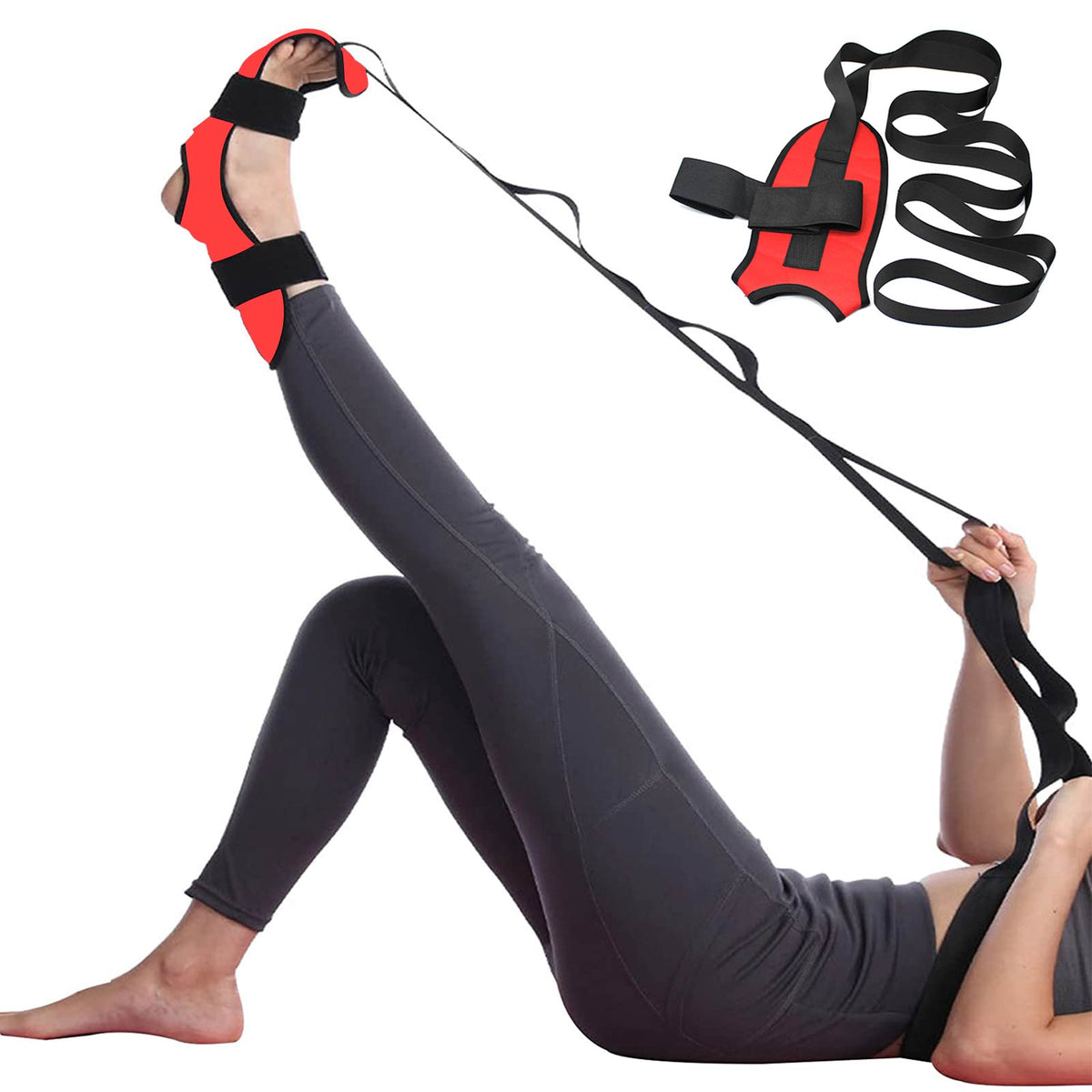 Yoga Stretching Strap - Fitness Stretch Band for Men & Women