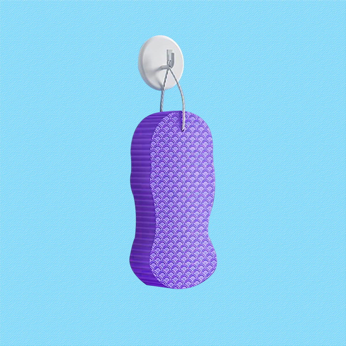 3D Fish Scale Body Scrub Sponge - Exfoliating Bath Sponge