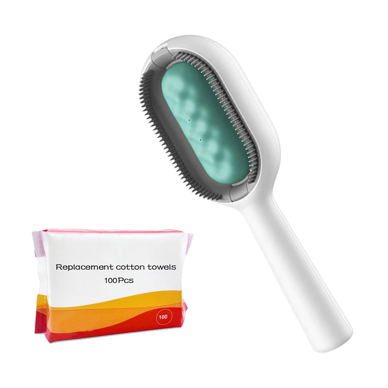 4-in-1 Cat Grooming Brush with Water Tank - Double-Sided Sticky Hair Removal Comb