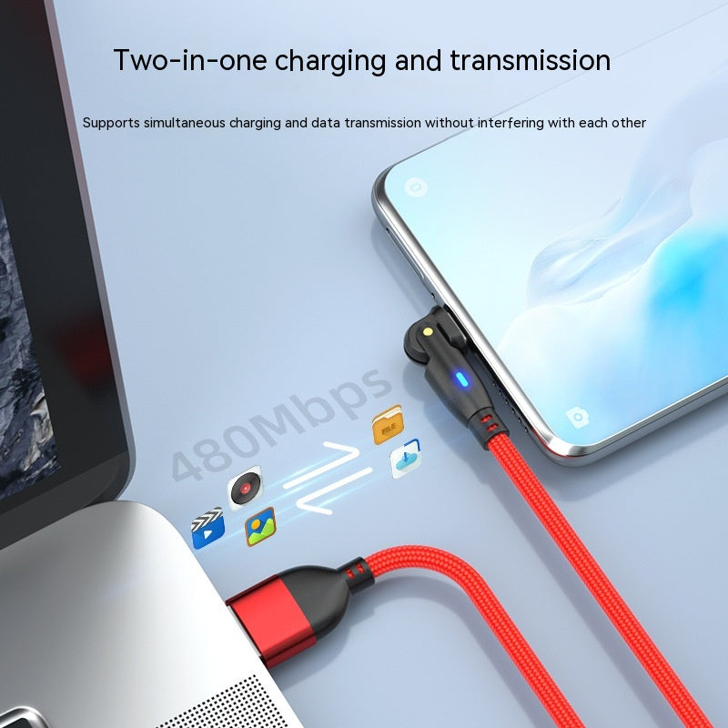 180° Bending Fast Charging Data Cable - Gaming USB Cable