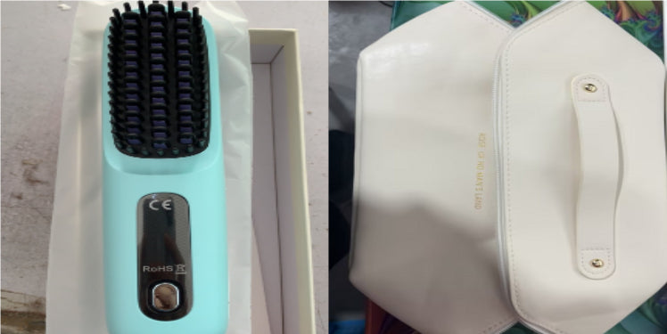 2-in-1 Straight Hair Comb Wireless Straightener Brush Fast Heating