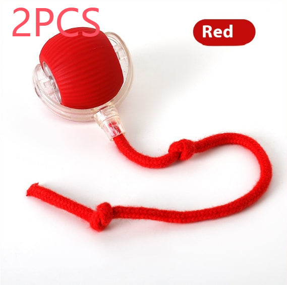 Automatic Rolling Cat Toy Ball - Smart Interactive Ball with Feather Tail
