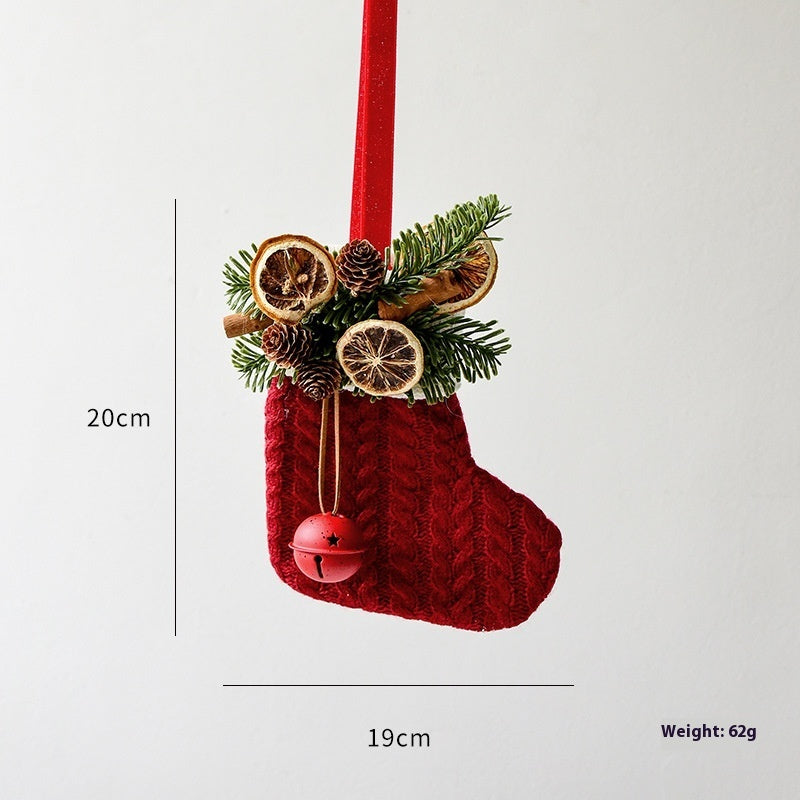 Christmas Decoration Knitted Stockings Scene Layout | Xmas Holiday Decor